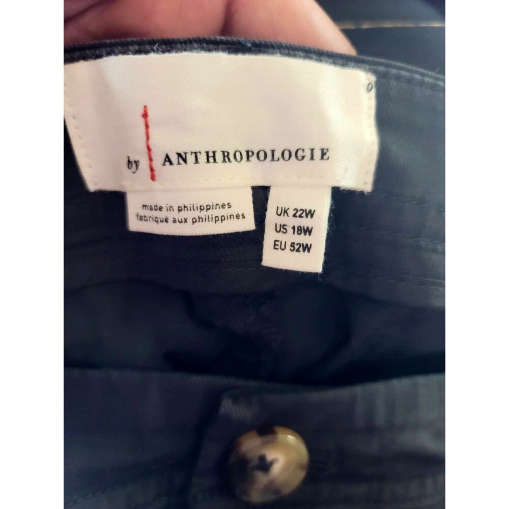 Anthropologie Mid-Rise Pleated Black Trousers 18W - New Plus - Picture 6 of 7